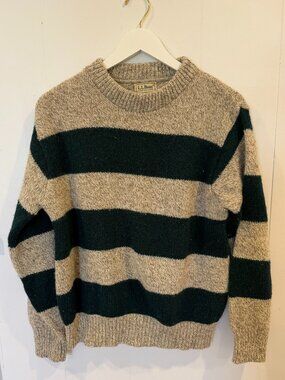 LL Bean Vintage Wool Blend Striped Sweater Ladies M